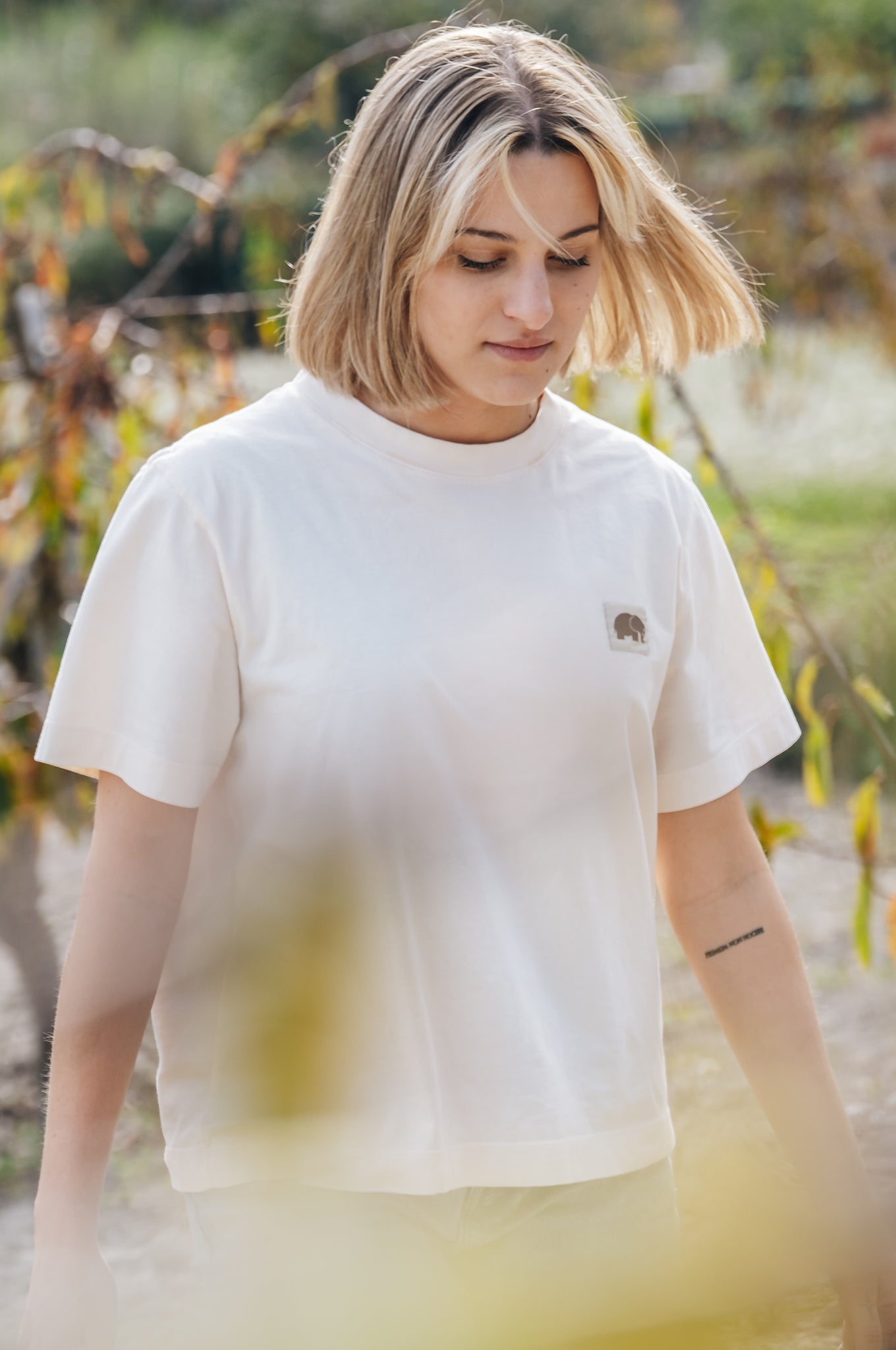 Camiseta Mujer Pigment Gallinera Ecru