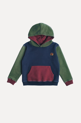 Silhouette de face du sweat à capuche Kid's Color Block Hoodie Trendsplant Bleu | TP_IMAGE_TYPE=SILHOUETTE_FRONT