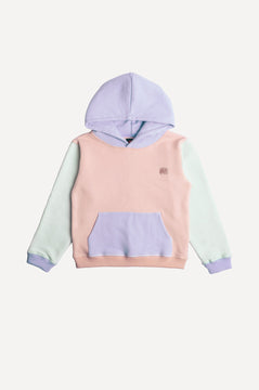 Sudadera Niño Capucha Color Block Pale Pink
