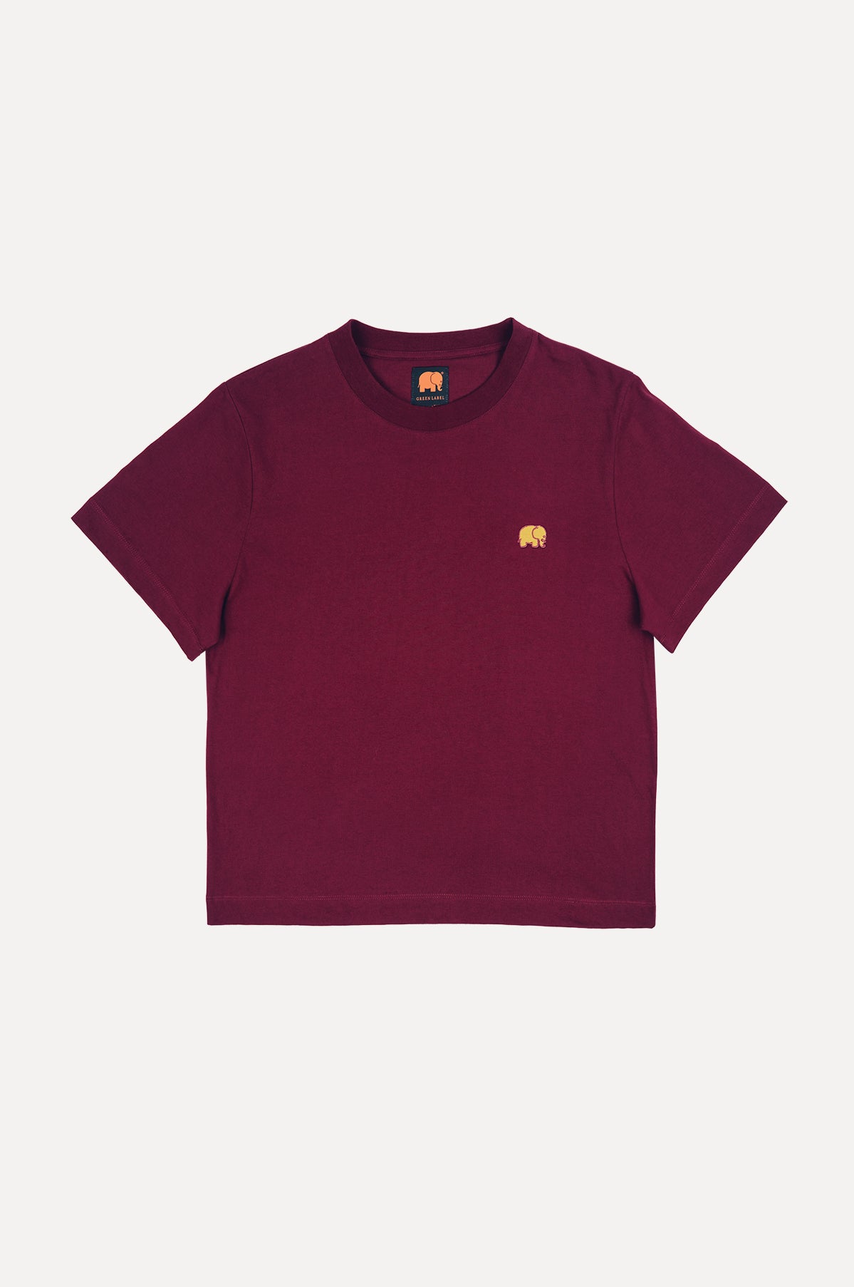 Silhouette avant du Women's Organic Essential T-Shirt en bordeaux | TP_IMAGE_TYPE=SILHOUETTE_FRONT