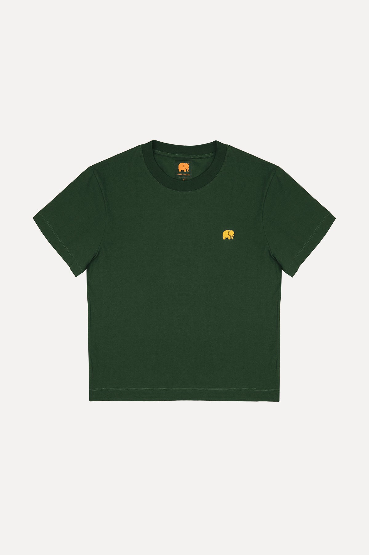 Silhouette de face du Women's Organic Essential T-Shirt en vert Kombu | TP_IMAGE_TYPE=SILHOUETTE_FRONT